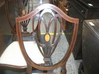 Pair of Shield Back Inlaid Mahogany Chairs (2 of 4) Pair of Shield Back Inlaid Mahogany Chairs (2 of 4)