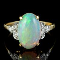 Antique Edwardian Natural Opal Diamond Ring 18ct Gold 5.50ct Opal c.1901 (7 of 7) Antique Edwardian Natural Opal Diamond Ring 18ct Gold 5.50ct Opal c.1901 (7 of 7)