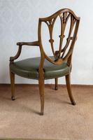 Sheraton Period Leather Covered Carver Chair (6 of 6) Sheraton Period Leather Covered Carver Chair (6 of 6)