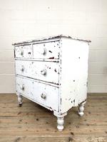 Small Distressed White Painted Victorian Chest of Drawers (7 of 10) Small Distressed White Painted Victorian Chest of Drawers (7 of 10)