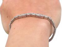 5.13ct Diamond, 14ct & 9ct White Gold Bracelet - Antique c.1910 (12 of 12) 5.13ct Diamond, 14ct & 9ct White Gold Bracelet - Antique c.1910 (12 of 12)
