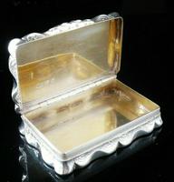 Sterling Silver Snuff Box, George Unite, Antique Birmingham 1892