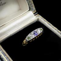 Antique Amethyst Peridot and Diamond Scroll Boat 18ct Yellow Gold Ring (2 of 10) Antique Amethyst Peridot and Diamond Scroll Boat 18ct Yellow Gold Ring (2 of 10)