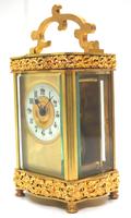 Rare Antique French 8-day Carriage Clock Serpentine Case Fleur De Lis Decorations (8 of 10) Rare Antique French 8-day Carriage Clock Serpentine Case Fleur De Lis Decorations (8 of 10)