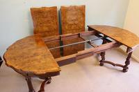 Antique Burr Walnut Extending Dining Table Eight Seater (11 of 14) Antique Burr Walnut Extending Dining Table Eight Seater (11 of 14)