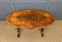 Victorian Burr Walnut Stretcher Table (10 of 13) Victorian Burr Walnut Stretcher Table (10 of 13)