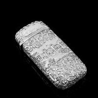 Antique Solid Silver Victorian Cigar Cheroot Case "Castle Top" Windsor Castle Design - Nathaniel Mills 1844 (2 of 12) Antique Solid Silver Victorian Cigar Cheroot Case "Castle Top" Windsor Castle Design - Nathaniel Mills 1844 (2 of 12)