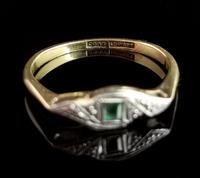 Art Deco Emerald Ring, 18ct Gold & Platinum (5 of 10) Art Deco Emerald Ring, 18ct Gold & Platinum (5 of 10)