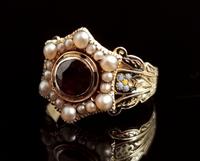 Antique Mourning Ring, 18ct Gold, Enamel, Pearl & Garnet - William IV (9 of 13) Antique Mourning Ring, 18ct Gold, Enamel, Pearl & Garnet - William IV (9 of 13)