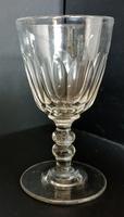 Large Capacity William IV Facet Cut Wine Glass c.1835 Large Capacity William IV Facet Cut Wine Glass c.1835