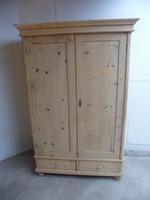Large Antique Pine 2 Door 2 Drawer Knockdown Wardrobe to wax / paint (4 of 10) Large Antique Pine 2 Door 2 Drawer Knockdown Wardrobe to wax / paint (4 of 10)