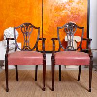 6 Dining Chairs Hepplewhite Mahogany Leather 19th Century (12 of 15) 6 Dining Chairs Hepplewhite Mahogany Leather 19th Century (12 of 15)