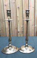 Pair of Slender Tall 19th Century Brass Candlesticks (3 of 5) Pair of Slender Tall 19th Century Brass Candlesticks (3 of 5)