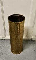 Arts & Crafts Embossed Brass Stick Stand / Umbrella Stand (3 of 5) Arts & Crafts Embossed Brass Stick Stand / Umbrella Stand (3 of 5)