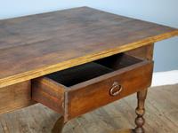 19th Century Single-Drawer Serpentine Stretcher Dining Table (3 of 8) 19th Century Single-Drawer Serpentine Stretcher Dining Table (3 of 8)
