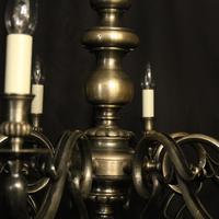 French Silver Plated 8 Light Mid 20th Century Chandelier (8 of 10) French Silver Plated 8 Light Mid 20th Century Chandelier (8 of 10)