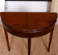 Edwardian Demilune Card Table Circular Mahogany (11 of 12) Edwardian Demilune Card Table Circular Mahogany (11 of 12)
