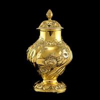 Antique Georgian Solid Silver Gilt Tea Caddy / Sugar Caster, Baronet Coat of Arms (heathcote) - Samuel Taylor 1753 (4 of 27) Antique Georgian Solid Silver Gilt Tea Caddy / Sugar Caster, Baronet Coat of Arms (heathcote) - Samuel Taylor 1753 (4 of 27)