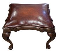 Walnut Framed Leather Top Stool (4 of 5) Walnut Framed Leather Top Stool (4 of 5)