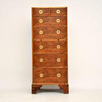 Antique Yew Wood Military Campaign Chest of Drawers (11 of 13) Antique Yew Wood Military Campaign Chest of Drawers (11 of 13)