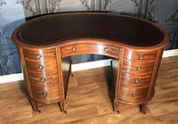 Edwardian Inlaid Mahogany Kidney Shaped Desk (5 of 21) Edwardian Inlaid Mahogany Kidney Shaped Desk (5 of 21)