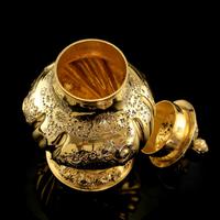 Antique Georgian Solid Silver Gilt Tea Caddy / Sugar Caster, Baronet Coat of Arms (heathcote) - Samuel Taylor 1753 (15 of 27) Antique Georgian Solid Silver Gilt Tea Caddy / Sugar Caster, Baronet Coat of Arms (heathcote) - Samuel Taylor 1753 (15 of 27)