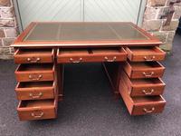 Antique Mahogany Pedestal Writing Desk (9 of 11) Antique Mahogany Pedestal Writing Desk (9 of 11)