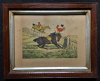 Set of Six 19thc Oak framed Humorous Coloured Sporting Hunting Engraving's (13 of 14) Set of Six 19thc Oak framed Humorous Coloured Sporting Hunting Engraving's (13 of 14)