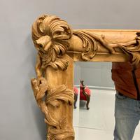 Large Carved Wood Overmantle Mirror (9 of 9) Large Carved Wood Overmantle Mirror (9 of 9)