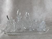 Victorian Cut Glass Five Piece Cruet Set on a Cut Glass Tray (7 of 7) Victorian Cut Glass Five Piece Cruet Set on a Cut Glass Tray (7 of 7)