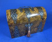 Victorian Brassbound Burr Walnut Tea Caddy. (3 of 14) Victorian Brassbound Burr Walnut Tea Caddy. (3 of 14)