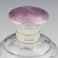 Silver, Lilac Guilloche Enamel & Cut Glass Scent Bottle (4 of 12) Silver, Lilac Guilloche Enamel & Cut Glass Scent Bottle (4 of 12)