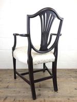 Antique 19th Century Open Arm Carver Armchair with Fabric Seat (M-1196) (6 of 11) Antique 19th Century Open Arm Carver Armchair with Fabric Seat (M-1196) (6 of 11)