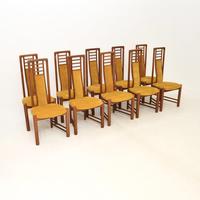 Set of Ten Danish Vintage Teak Dining Chairs