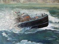 Fine "Lifeboat in Stormy Sea" oil on canvas- signed "Cheyne " (2 of 5) Fine "Lifeboat in Stormy Sea" oil on canvas- signed "Cheyne " (2 of 5)