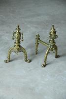 Pair of Brass Fire Dogs (3 of 12) Pair of Brass Fire Dogs (3 of 12)
