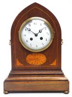 Fantastic French Inlaid Lancet Mantel Clock Multi Wood inlay 8 Day Striking Mantle Clock (6 of 10) Fantastic French Inlaid Lancet Mantel Clock Multi Wood inlay 8 Day Striking Mantle Clock (6 of 10)