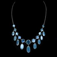 Antique Moonstone Sterling Silver Drop Fringe Necklace (2 of 8) Antique Moonstone Sterling Silver Drop Fringe Necklace (2 of 8)