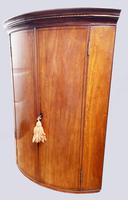 A Lovely George III Mahogany Bowfronted Hanging Wall Corner Cabinet (3 of 6) A Lovely George III Mahogany Bowfronted Hanging Wall Corner Cabinet (3 of 6)