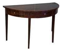 A Fine Pair of George III Mahogany Demi Lune Side Tables (2 of 8) A Fine Pair of George III Mahogany Demi Lune Side Tables (2 of 8)
