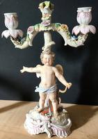 Fine Pair of Winged Cherub Porcelain Candlesticks c.1880 (4 of 11) Fine Pair of Winged Cherub Porcelain Candlesticks c.1880 (4 of 11)