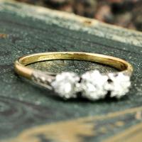 The Three Stone Illusion Set Mid Century Trio Ring (2 of 6) The Three Stone Illusion Set Mid Century Trio Ring (2 of 6)