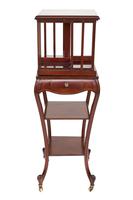 Edwardian Inlaid Mahogany Revolving Bookcase on Stand (6 of 7) Edwardian Inlaid Mahogany Revolving Bookcase on Stand (6 of 7)