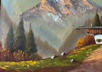 The Three Peaks 20thc Vintage Swiss School - Mountainous Landscape Oil Painting (6 of 12) The Three Peaks 20thc Vintage Swiss School - Mountainous Landscape Oil Painting (6 of 12)
