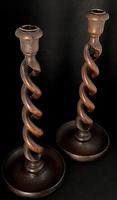 Pair of Victorian Oak Open Twist Candlesticks (3 of 3) Pair of Victorian Oak Open Twist Candlesticks (3 of 3)