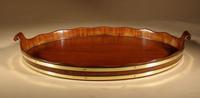 Very Decorative & Useful Original Oval Mahogany Coopered Tray (6 of 9) Very Decorative & Useful Original Oval Mahogany Coopered Tray (6 of 9)