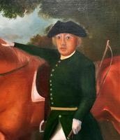 Lovely Large Primitive School Rococo Framed Oil Portrait Painting Horse & Rider (5 of 13) Lovely Large Primitive School Rococo Framed Oil Portrait Painting Horse & Rider (5 of 13)