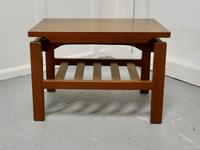 Small Mid Century Modern Teak Coffee Table with Magazine Shelf Under (2 of 4) Small Mid Century Modern Teak Coffee Table with Magazine Shelf Under (2 of 4)