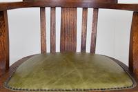 Vintage 1930s Oak Office Chair With Fresh Leather Seat x 2 (3 of 11) Vintage 1930s Oak Office Chair With Fresh Leather Seat x 2 (3 of 11)