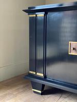 Jacques Adnet French Art Deco Modernist Ebonised Enfilade Sideboard with Gilt Bronze Mounts (9 of 12) Jacques Adnet French Art Deco Modernist Ebonised Enfilade Sideboard with Gilt Bronze Mounts (9 of 12)